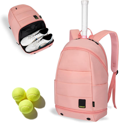 Goloni Tennis Backpack for Women, Holds 2 Rackets with Shoe Compartment