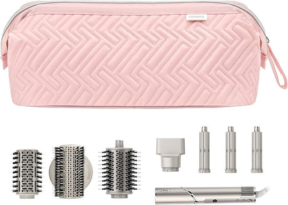 Leudes Hair Tools Travel Bag for Shark Flexstyle Carrying Case Portable Shark Hair Air Wrap Dryer Case Waterproof Dustproof Flat Curling Iron Travel Organizer (Pink)