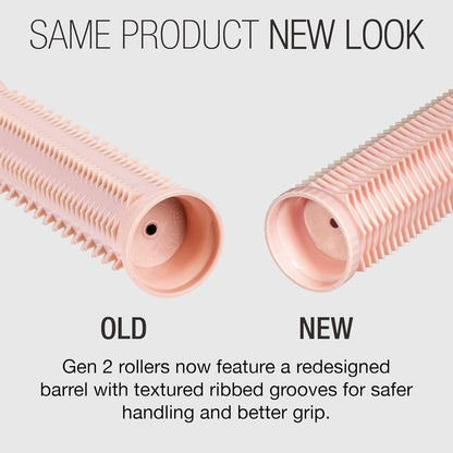 CALISTA Tools Ion Hot Rollers Long Set, Hot Rollers for Long Hair with Fusion Technology, Hair Rollers for Voluminous Curls & Waves, Fast Heating Curlers with Claw Clips,12 Piece Set, Pink