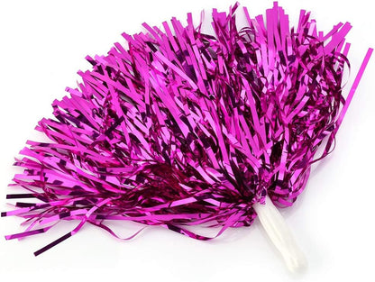 Haofy 6pcs Cheerleading Pom Poms Cheer Pompoms Dance Poms PET Material with 7 Colors for Cheer Squad Team Party Performance