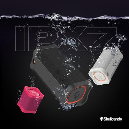 Skullcandy Wireless Terrain XT Bluetooth Speaker - IPX7 Waterproof Portable Terrain Speaker with Dual Custom Passive Radiators, 14 Hour Battery, Nylon Wrist Wrap, & True Wireless Stereo (Pink)