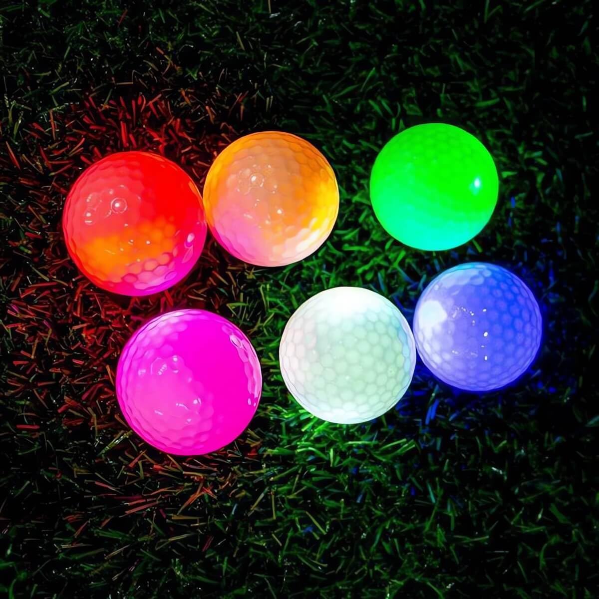 3Pcs Glow in The Dark Golf Balls, Super Bright LED Golf Ball, Night Golf Practice Balls, Lights up for 5-8 Ms per Hit, for Night Golf Lover's Gifts