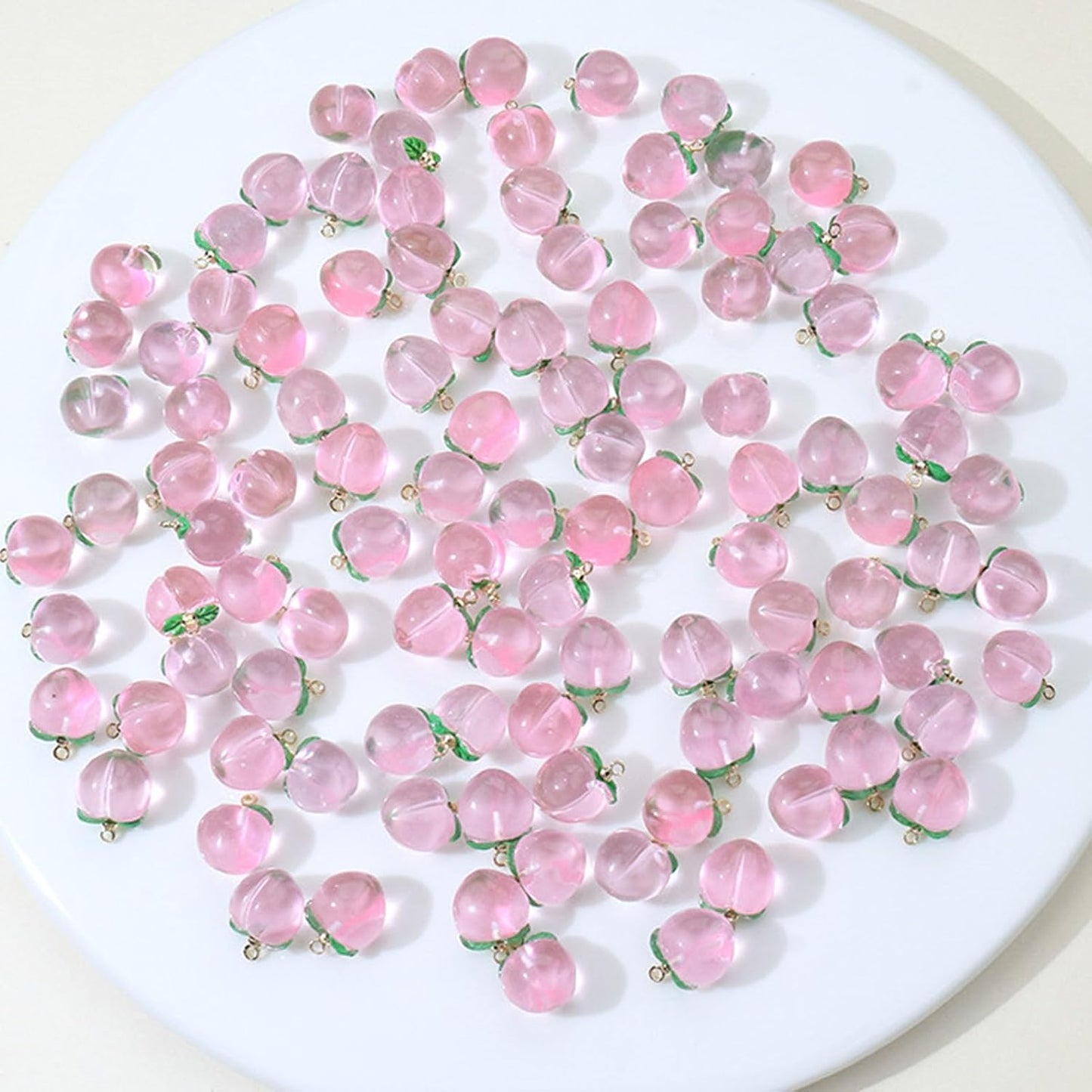 Cute Fruit Resin Charms Pendants Mini Fruit Dangle Earring Charms Crystal Keychain Bracelet Necklace Pendants Lovely Hang Ornament for Jewelry Making DIY Crafts