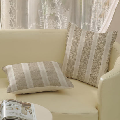 Pink Sage Green Pillow Covers 18x18 Inch 2 Pcs Boho Preppy Polka Dots Striped Decor Throw Pillows Modern Geometric Outdoor Farmhouse Decoration Pillowcase Linen Cushion Cover for Couch Sofa