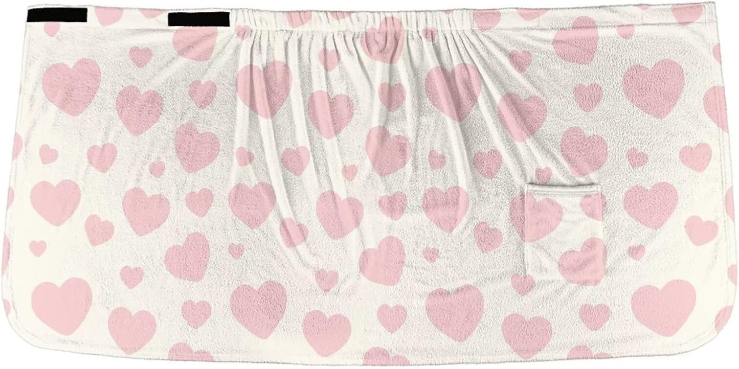 Bath Shower Wrap for Women- with Adjustable Closure & Pockets Body Towel Wraps Absorbent Breathable Spa Gym Bath