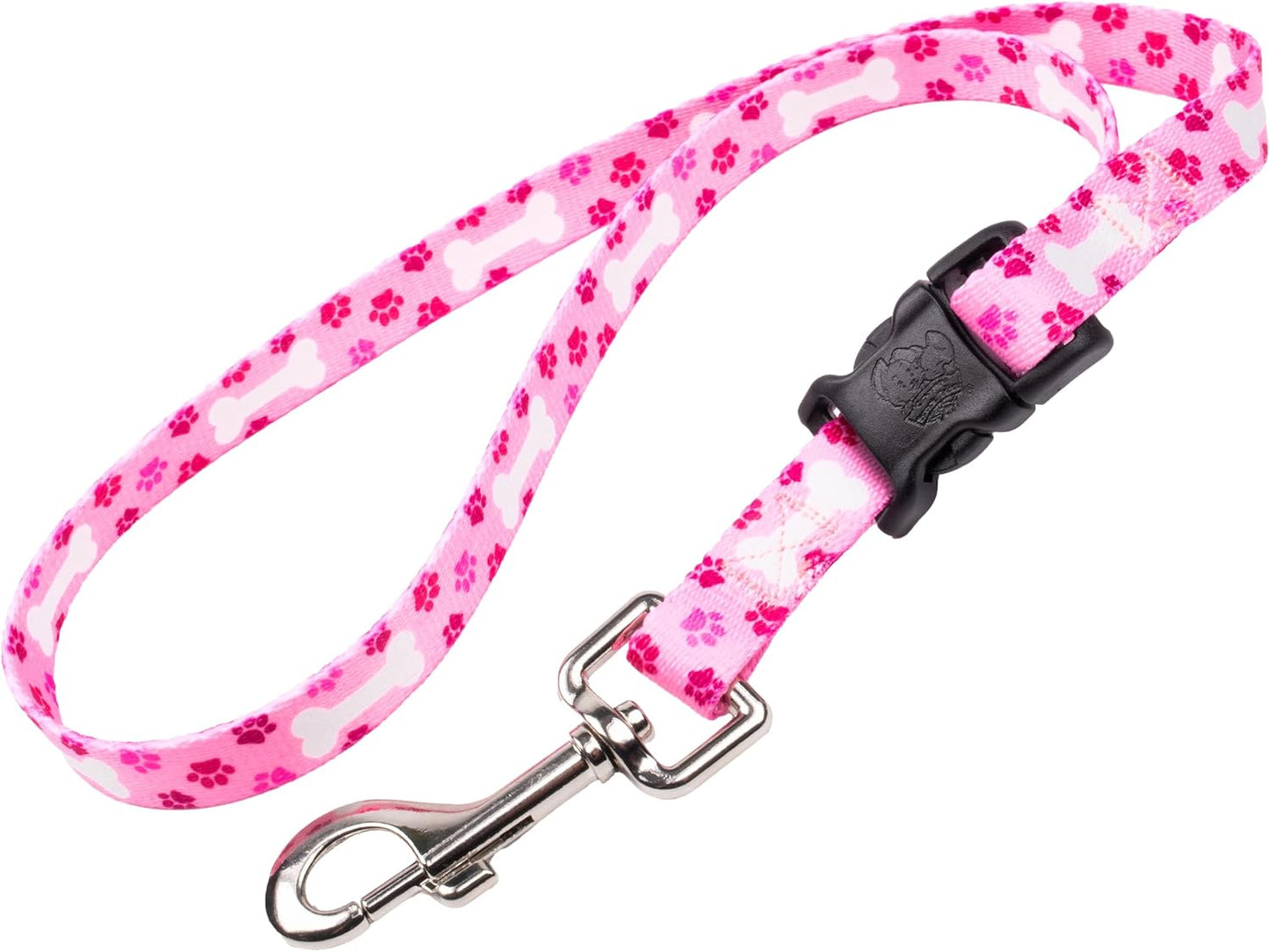 Country Brook Petz - Pink Oh My Dog Grooming Loop with Quick Release Buckle Featuring Unique Designs for Any Style (5/8 Inch)
