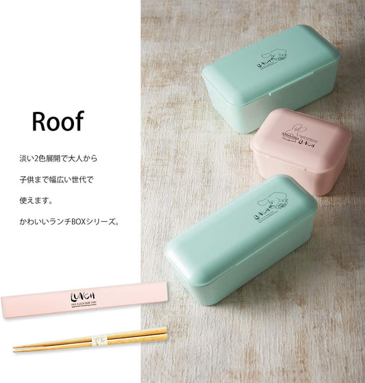 Takenaka T-96473 Roof Bunny Chopsticks and Case Set, Pink, 7.1 inches (18 cm)