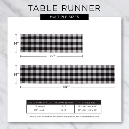 DII Buffalo Check Collection, Classic Farmhouse Table Runner, 14x108, Pink & White