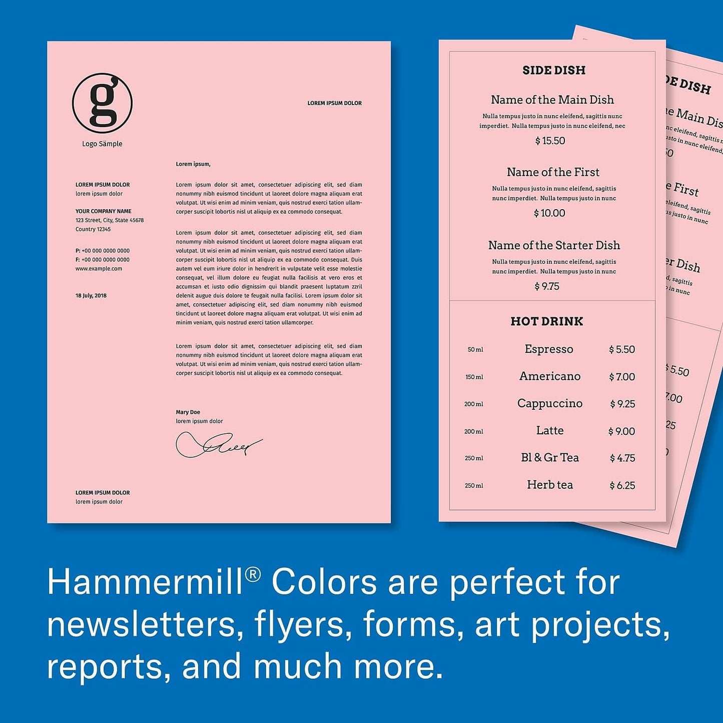 International Paper Company 103390 Multipurpose Paper, 20lb., 8-1/2-Inch x14-Inch, Pink