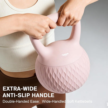 YIGUO Soft Kettlebell, Kettlebells Cushioned Impact-Resistant Base and Anti-Slip Grip, Strength Training Kettle Bell for Women and Men, Home Workout