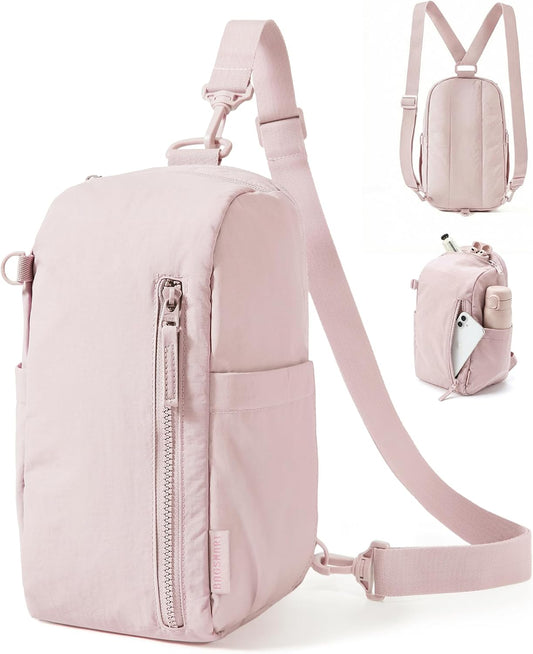BAGSMART Small Sling Bag for Women, Fast Track Crossbody Bag Mini Backpack purse for Daily Travel Gym