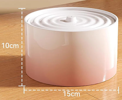 Ceramic Cat Water Fountain 1L/33.82oz Ceramic Cat Fountain Cats Water Dispenser Dog Water Bowl Dispenser Pet Fountain for Cats Indoor Pink