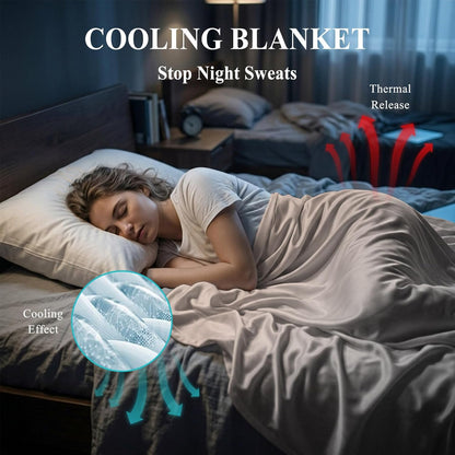 Cooling Blanket for Hot Sleepers Peach Pink Lightweight Breathable Double Sided Summer Blanket Gradient White Cooling Throw Blanket for Couch Bed Night Sweats 30"x40"