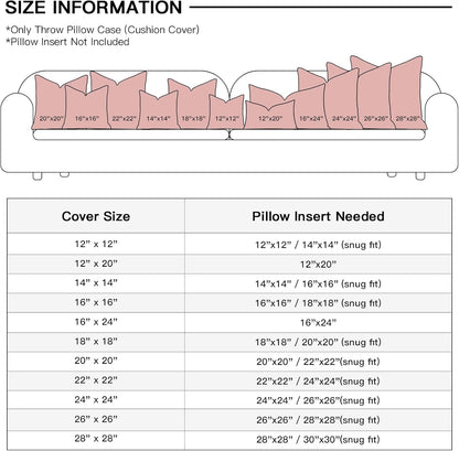 OTOSTAR Linen Throw Pillow Cover Set of 1 Decorative Square Pillowcases Cushion Covers 18x18 Inch for Home Decor Sofa Bedroom Car 45 x 45CM Pink