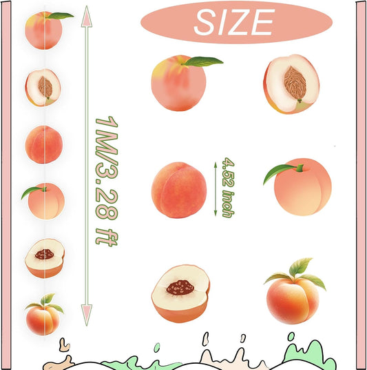 6 Packs Peach Hanging Decorations Garlands Cute Juicy Peach Baby Shower 2nd Birthday Fruit Birthday Party Decor Favors Supplies Paper Hanging Cutouts Banner