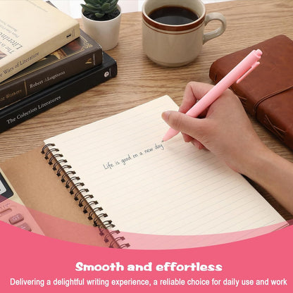 25 Pcs Pink Ballpoint Pens Bulk Retractable Aesthetic Writing Pens with Black Ink (1 mm Fine Point), Smooth & Comfortable for Back to School, Office, Teacher Classroom Rewards, Bridal Gifts for Women