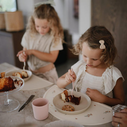 mushie Flatware Fork and Spoon Set For Kids | Made in Denmark (Blush)