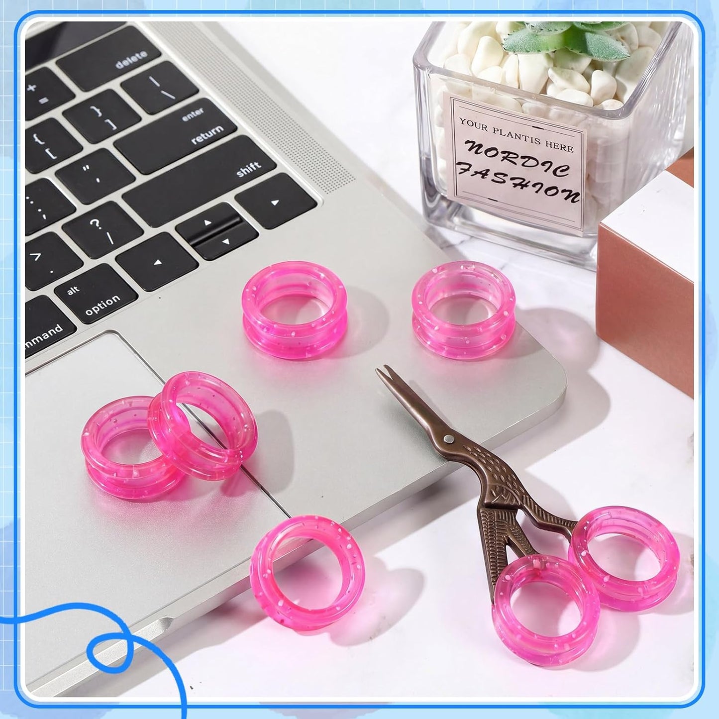 24 Pcs Silicone Scissors Finger Rings Soft Dog Grooming Scissors Accessories Pet Grooming Shear Finger Ring Thumb Inserts Grips for Dog Hair Cutting (Pink)