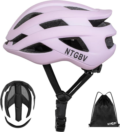 Adult Bike Helmet for Men/Women with Helmet Bag 2Removable Moisture Liners Adjustable Dial Comfort Fit Lightweight Shockproof CPSC Safety Certified for Road/Urban-Commute/MTB