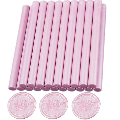 20pcs Pearl Pink Wax Seal Sticks for 0.28'' Glue Gun, Wax Seal Stamp, Wedding Invitations, Envelopes, Christmas Gifts