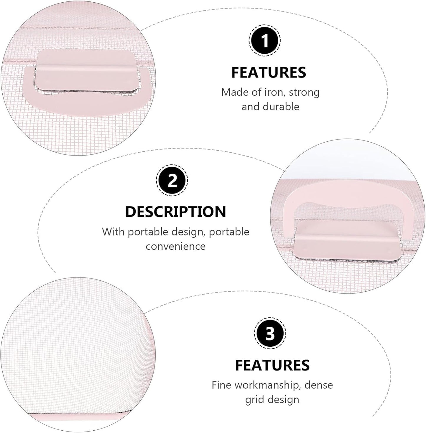 Large Pink Iron Food Cover Dustproof Kitchen Food Protector for Household and Restaurant Use Fresh-keeping Serving Dish Cover