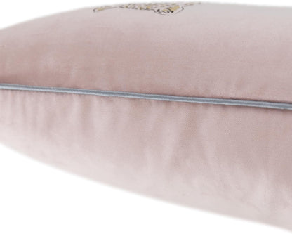 JWH Leopard Print Throw Pillow Cover Decorative Velvet Cushion Case Gold Foil Printing Lumbar Pillowcase for Bed Couch Chair Car 12x20 Inches Light Pink