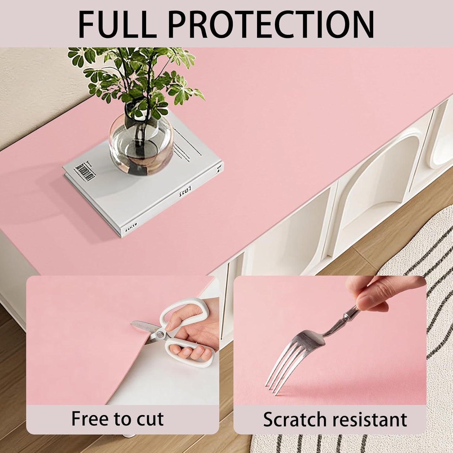 Waterproof Heat Resistant Baking Mat Jewelry Casting Mats for Crafts Epoxy Resin, Easy to Clean(Pink and Light Pink, 15.8 X 47.2 Inches)