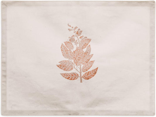 Botanical Peach Pattern Placemat 14 x 18 Poly Twill Placemat
