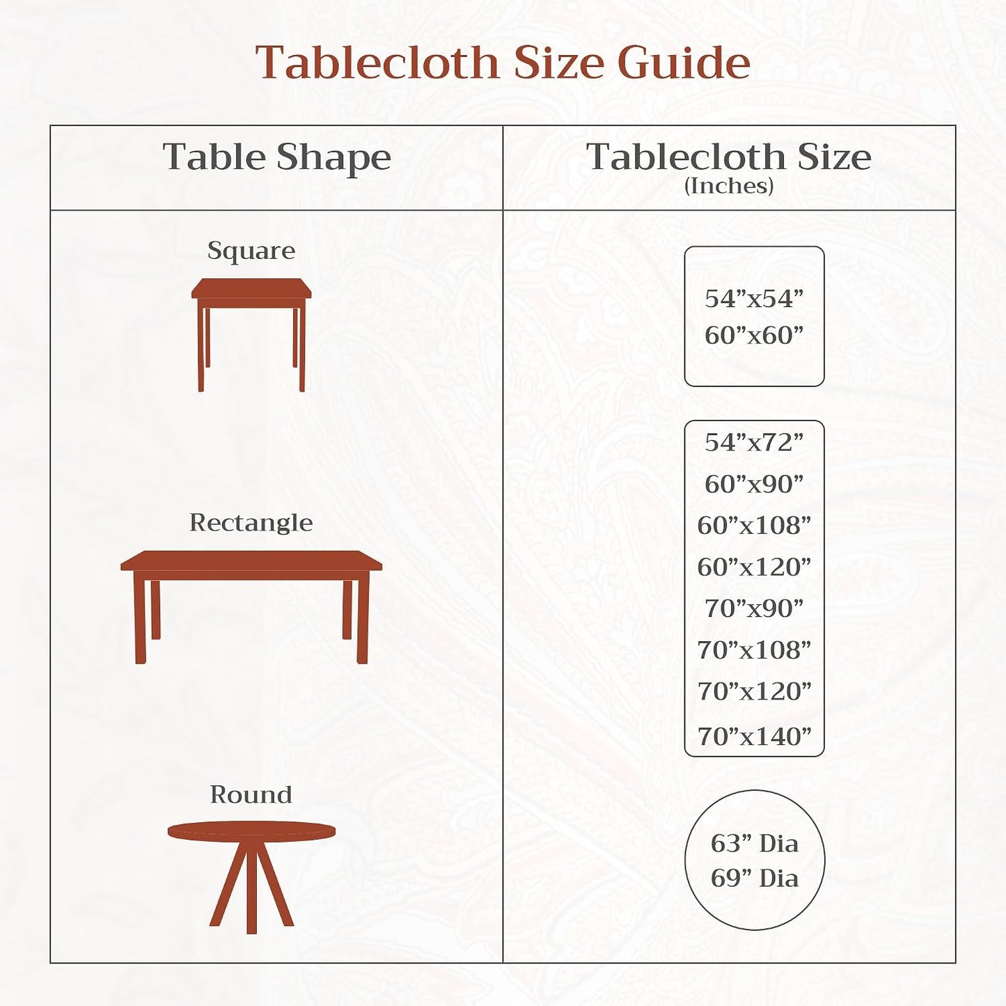Maison d' Hermine Table Cloth Round Table 100% Cotton 69 Round Inches Tablecloth Reusable Decorative for Dining Kitchen Room Farmhouse Party Home Hotel Restaurant Spring Summer - Luxury Loft - Peach