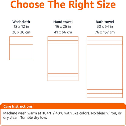Amazon Basics Fade-Resistant 100% Cotton Bath Towel, Machine Washable, 30"x54", Blush Pink, 2-Pack