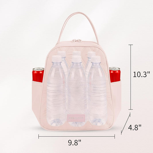 Lunch Box for Women Insulated,Soft Lightweight Lunch Cooler,Leakproof Adult Lunch Bag for Work Camping Picnic Beach,Pink