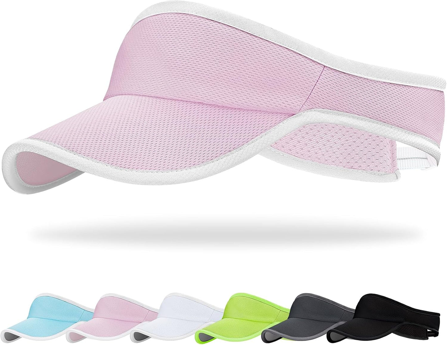Sports Sun Visor for Women Men Lightweight Packable Soft Quick-Dry Visor Hat for Running, Tennis, Golf
