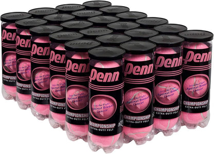 Penn Pink Championship Extra-Duty Felt Tennis Ball Cans in Multi-Packs (2-24 Cans Available)