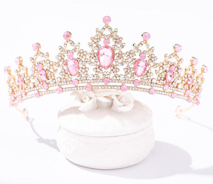 FORSEVEN Crystal Tiaras for Women, Wedding Tiaras and Crowns for Women Tiaras for Birthday Party Princess Crown Hair Accessories Bride Rhinestone Christmas Decorations Headband