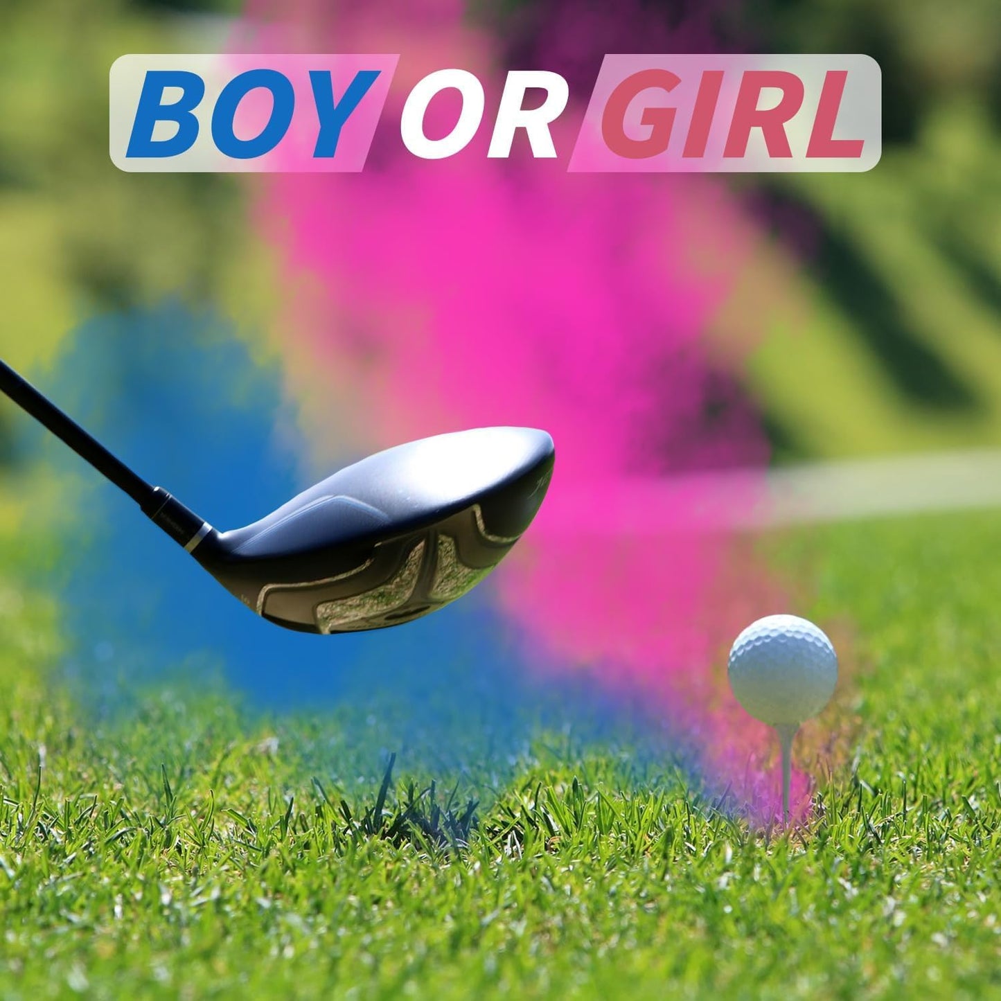 Gender Reveal Golf Balls Exploding Golf Ball (1Pink 1Blue with 2Wooden Tees per Pack) Girl or Boy Baby Reveal Ideas Baby Gender Decoration Ideas Theme (1 Blue 1 Pink)
