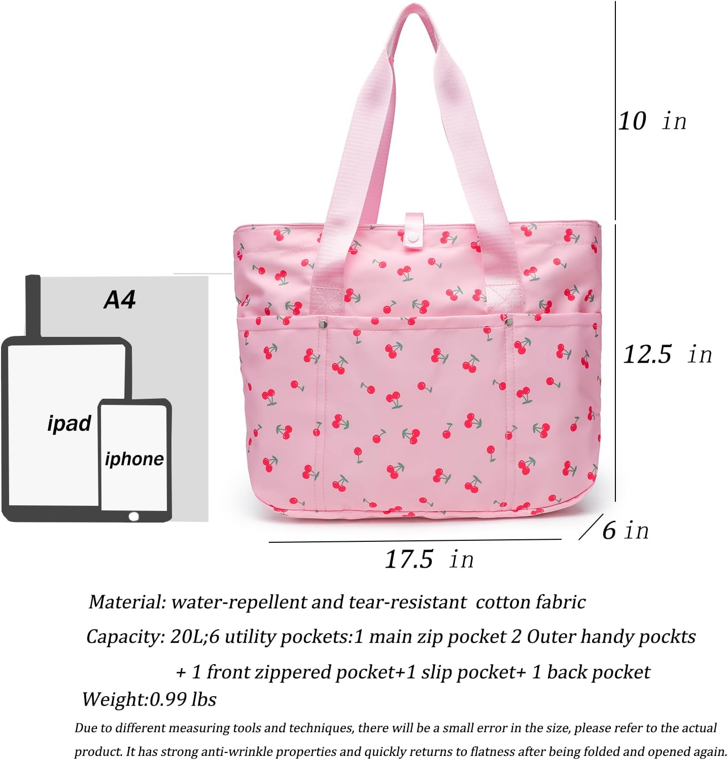 Corduroy Tote Bag for Women, Foldable Tote Bag With Zipper, Large Shoulder Bag, Purses and Handbags for Work Travel
