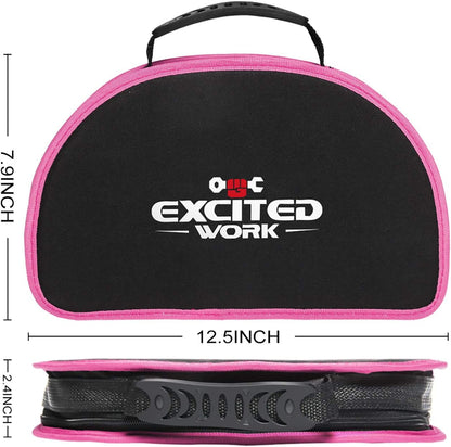 89 Piece Pink Tool kit, Ladies Hand Tool Set with Easy Carrying Round Pouch Household Tool Kit Perfect for DIY, Home Maintenance and Dorm Repair