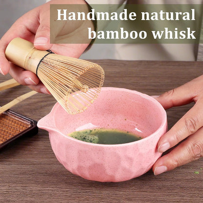 Matcha whisk Sets,Japanese Matcha Set,Matcha Bowl with Spout,Matcha Whisk and Holder,Bamboo Scoop,Sifter - 6 Pcs Tea Set for Matcha Lover,Tea Ceremony,Thanksgiving(Blue)