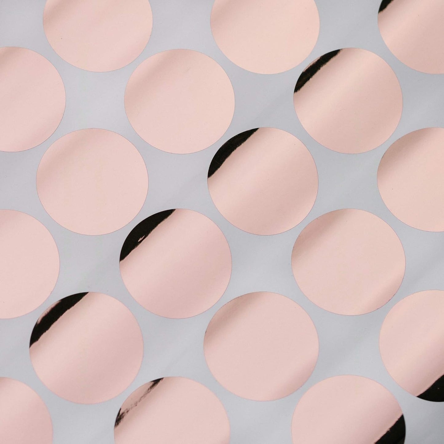 PapaKit Large Round Polka Dot Confetti Wall Decal Baby Nursery Child Kid Boy Girl Bedroom Home Decor | Creative Art Design Pattern | Safe Removable Adhesive (Rose Gold Metallic, 2 Inches x 120 Pieces)