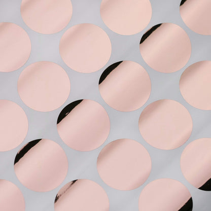 PapaKit Large Round Polka Dot Confetti Wall Decal Baby Nursery Child Kid Boy Girl Bedroom Home Decor | Creative Art Design Pattern | Safe Removable Adhesive (Rose Gold Metallic, 2 Inches x 120 Pieces)