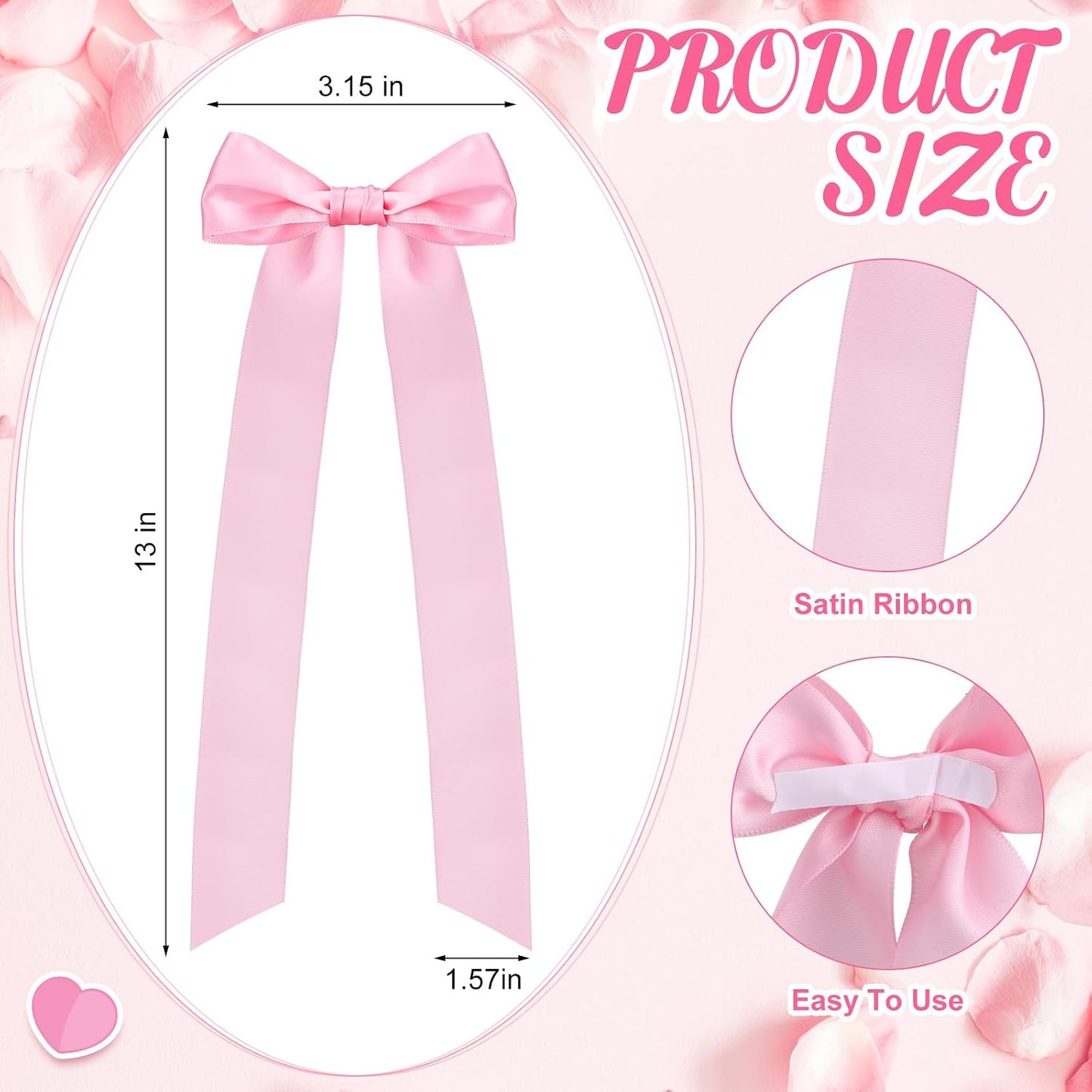 Teenyyou 12 Pcs Pink Candlestick Bows Decor 13 Inch Large Coquette Decorations Bows for Table Self Adhesive Candle Holder Gift Wrapping Wedding Bridal Shower Bachelorette Party Centerpieces