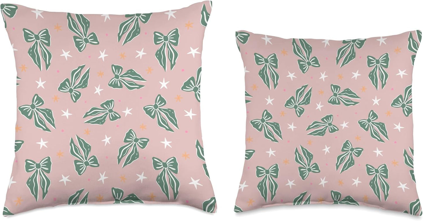 Pink Christmas Throw Pillow