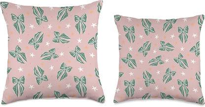 Pink Christmas Throw Pillow