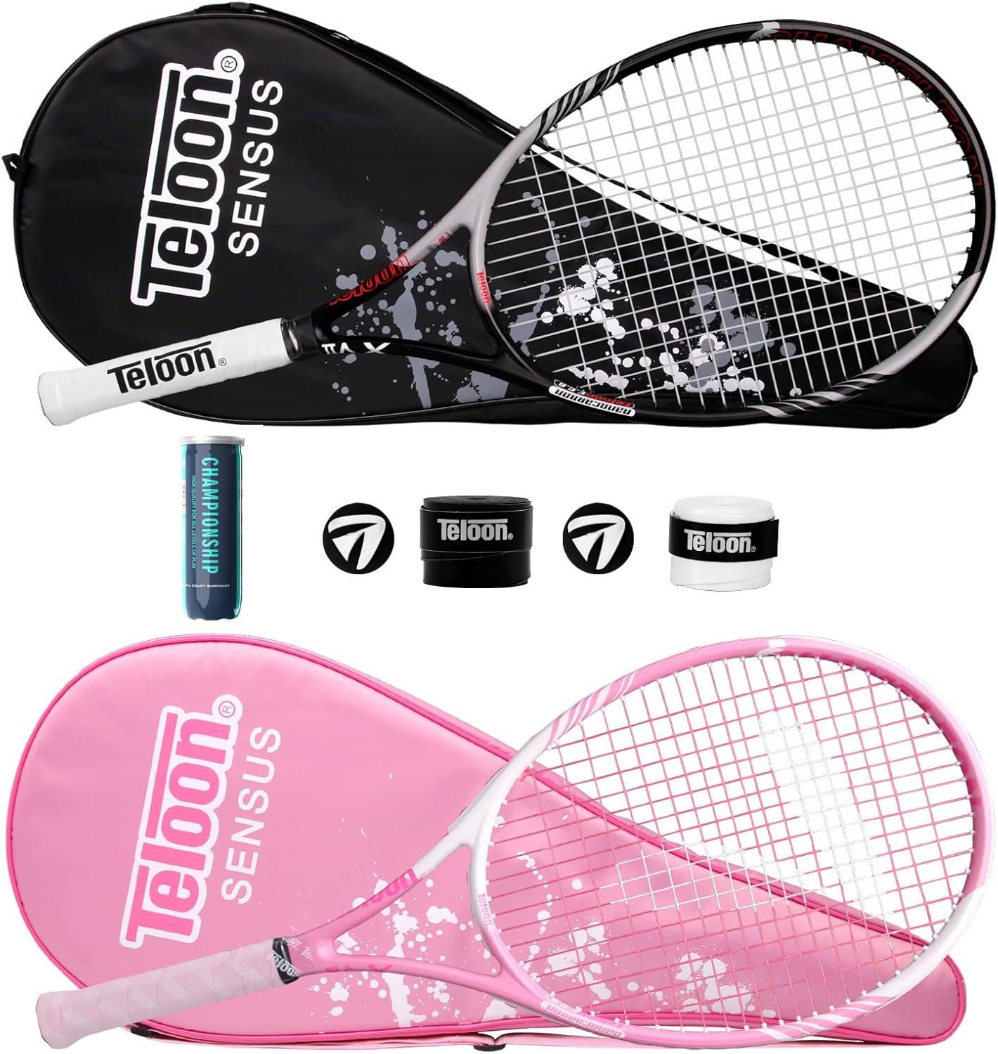Teloon Tennis Rackets for Adults 2 pcs Recreational -27 inch Tennis Racquet for Men and Women College Students Beginner Tennis Racket.…