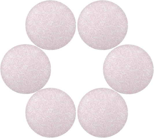 Abstract Peach Pattern Round placemats Outdoor Reversible Quilted placemat Moroccan placemats for Dining Table placemats Waterproof Round placemats Set of 6 Natural 15.4x15.4in