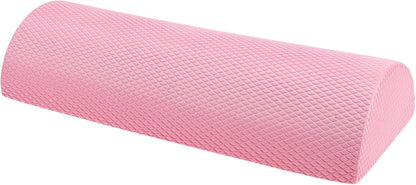 Hemobllo Semicircle Foam Roller for Back Muscle Massage, Lightweight Pink Yoga Roller 30x6.3cm, Core Strengthening Balance Equipment for Fitness and Relaxation Therapy