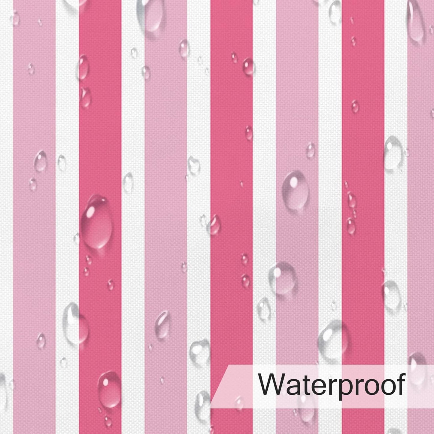 Pink and White Shower Curtain Modern Vertical Stripe Abstract Geometric Design Polyester Fabric Bathroom Decor Curtains, 72W X 78L inches