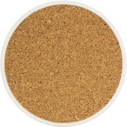 Coasters for Drinks Absorbent Round Liquid Marble Painting Gold Pink Ceramic Stone Anti Scratch Cork Housewarming Gifts Wedding Living Room Office Decoration Bar 3.9Inch Set of 2
