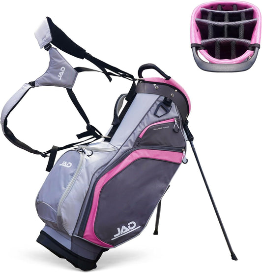 JAD Lightweight Womens Golf Bag, Golf Stand Bag for Women/Ladies, 14-Way Top Dividers, Ultra Lightweight, Large Pockets for Accessories, Durable Water Resistant