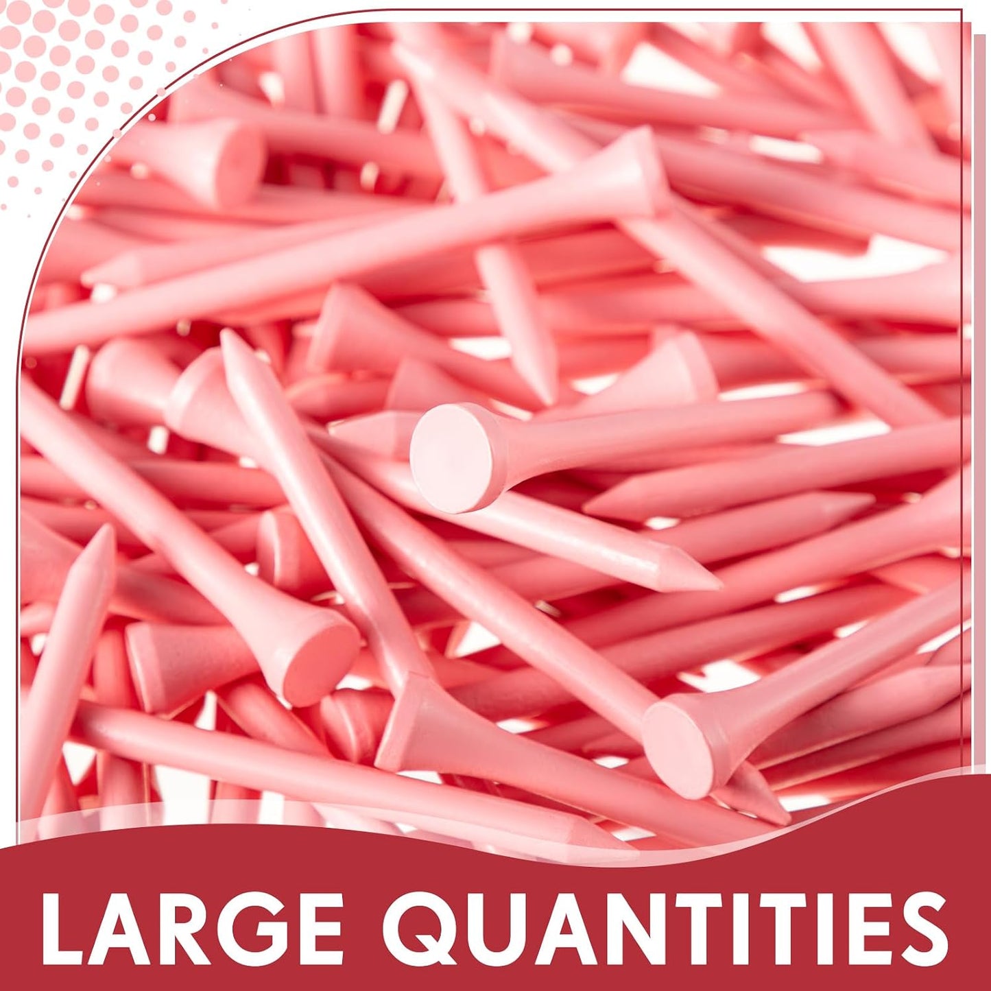 Jenaai 200 Pcs Golf Tees Bamboo Golf Tees Professional Golf Tees Bulk for Women Golf Club Accessories